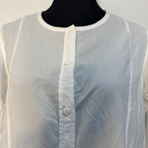 Current Elliott Long Sleeve Ruffle Top Off White - Picture 5 of 11